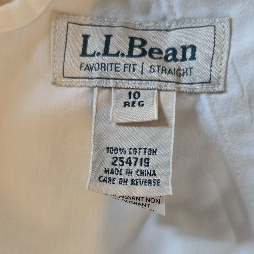 L.L. Bean White Pencil Skirt Knee-Length Casual - Picture 2 of 3